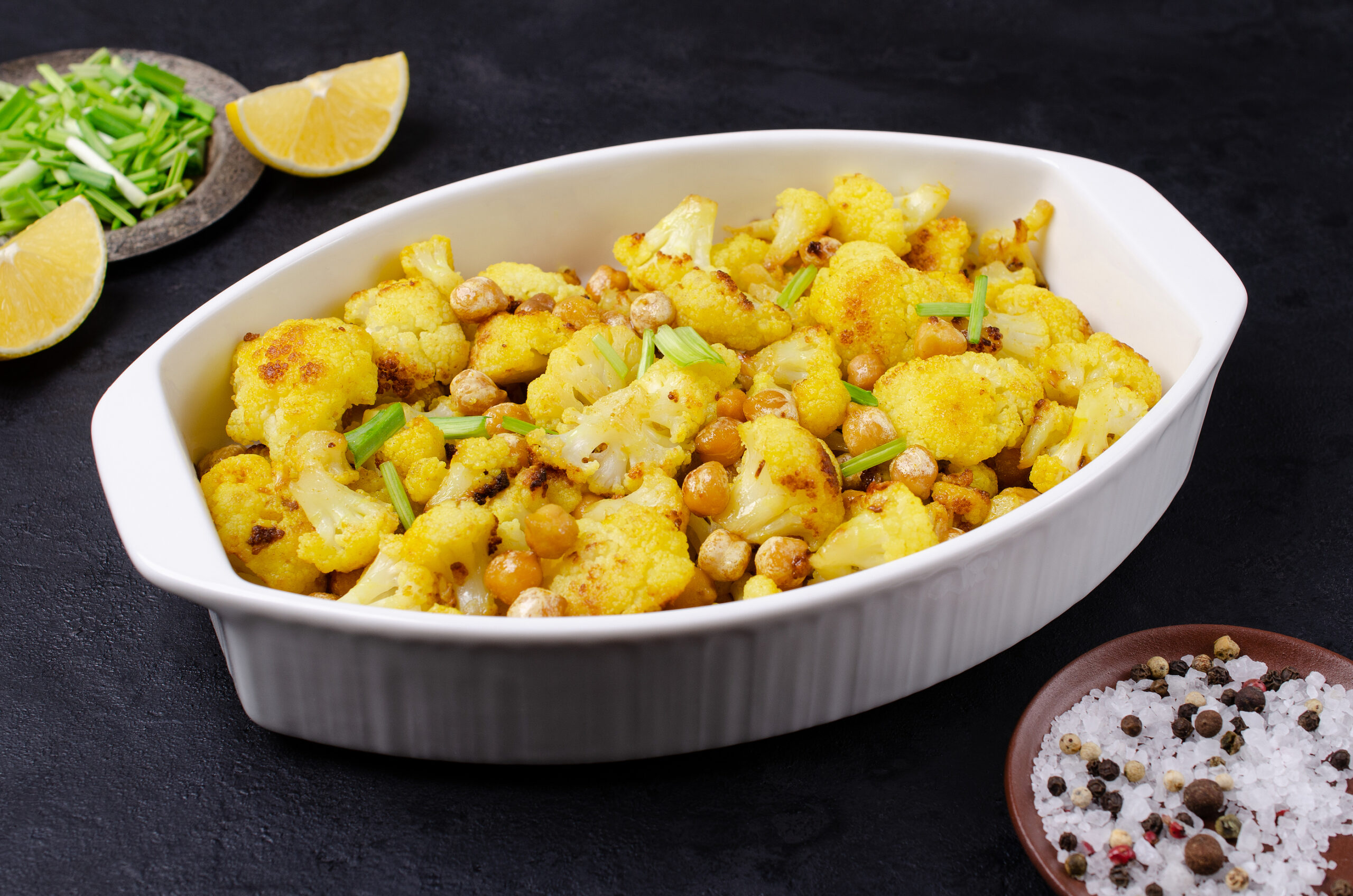 Cauliflower & Chickpea Curry (Vegan, High-Protein, High-Fiber)