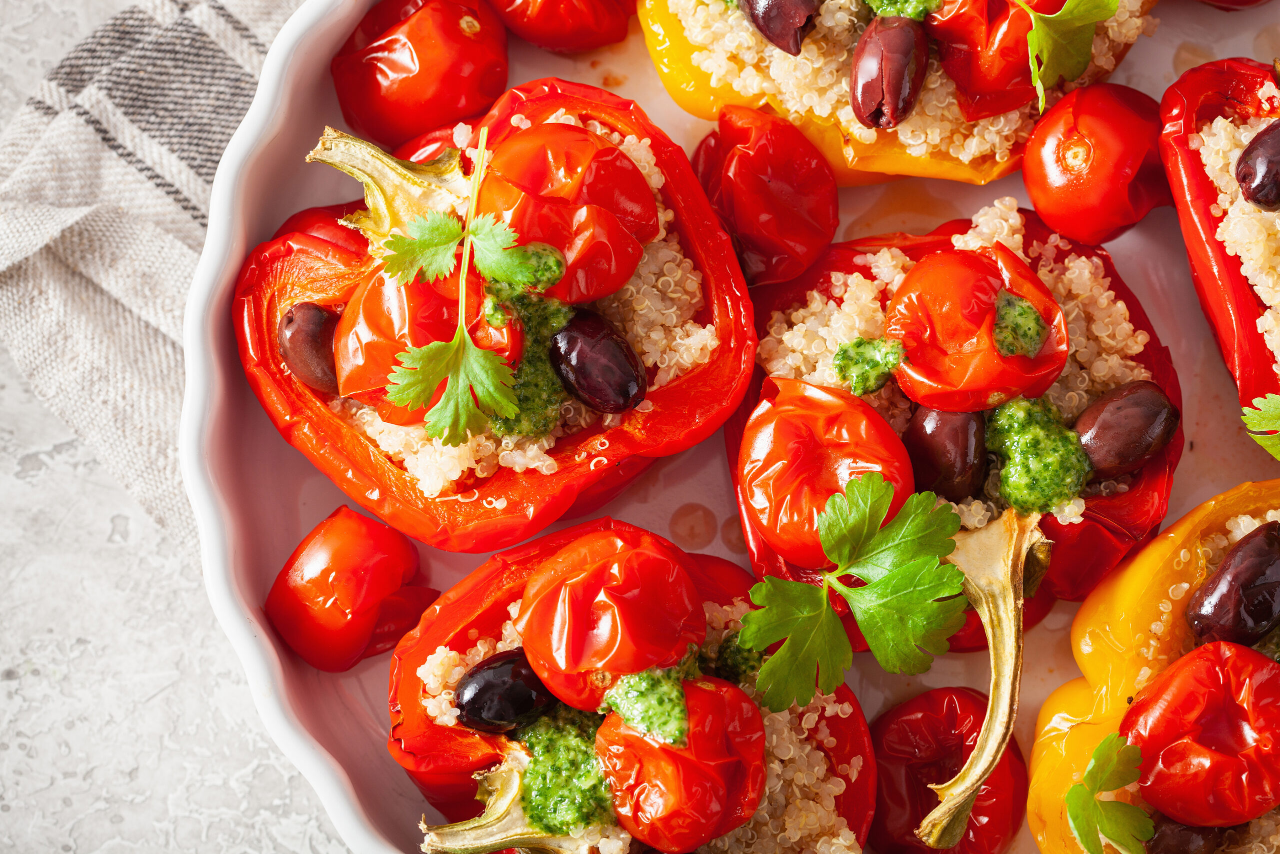 Recipe: Savory Garlic & Herb Quinoa-Stuffed Peppers